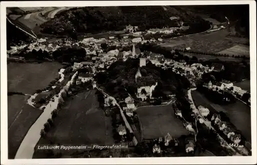 Ak Pappenheim im Altmühltal Mittelfranken, Luftaufnahme