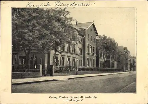 Ak Karlsruhe in Baden, Evangelische Diakonissenanstalt Krankenhaus