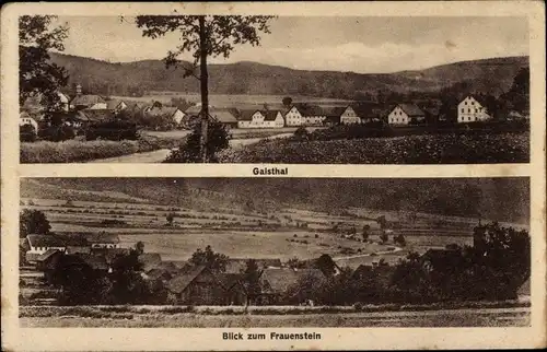 Ak Gaisthal Schönsee Oberpfalz, Blick auf den Ort und zum Frauenstein