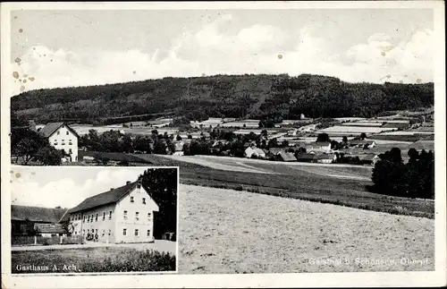 Ak Gaisthal Schönsee Oberpfalz, Gasthaus, Blick auf den Ort