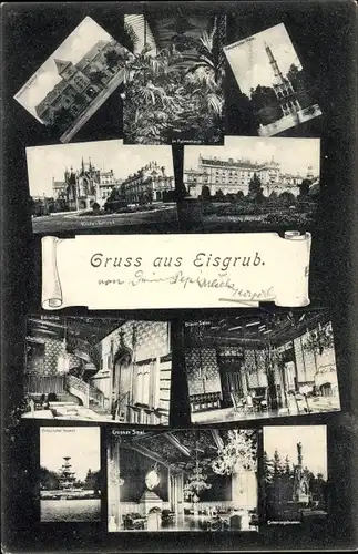 Ak Lednice Eisgrub Südmähren, Stadtansichten