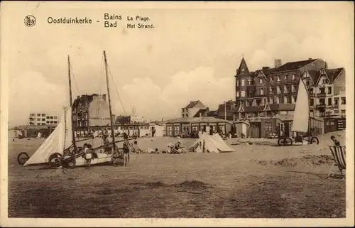 Ak Oostduinkerke Koksijde Westflandern, Strandpartie