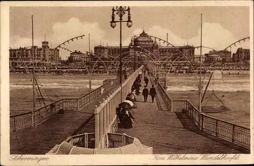 Ak Scheveningen Den Haag Südholland, Kon. Wilhelmina Wandelhoofd