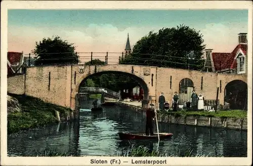 Ak Sloten Friesland Niederlande, Lemsterpoort