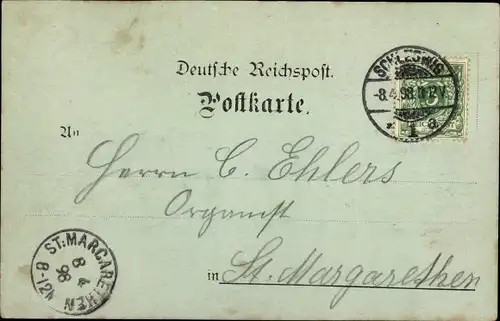 Mondschein Ak Schleswig, Schloss Gottorp