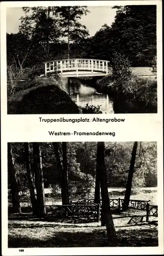 Ak Altengrabow Möckern in Sachsen Anhalt, Truppenübungsplatz, Westrem Promenadenweg