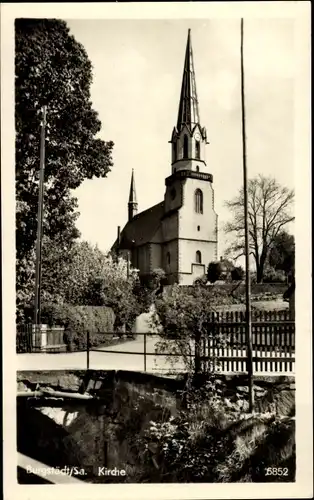 Ak Burgstädt in Sachsen, Kirche, Außenansicht