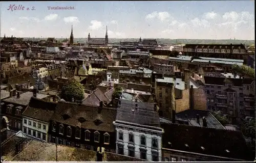 Ak Halle an der Saale, Totalansicht der Stadt, Vogelschau