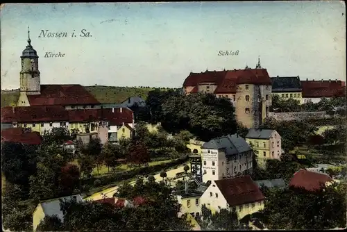 Ak Nossen in Sachsen, Kirche, Schloss