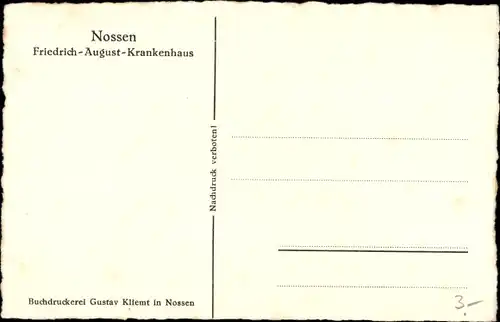 AK Nossen in Sachsen, Friedrich-August-Krankenhaus