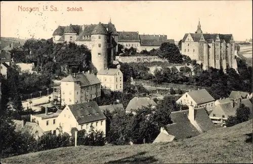 Ak Nossen in Sachsen, Schloss, Teilansicht