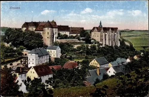 Ak Nossen in Sachsen, Schloss, Teilansicht