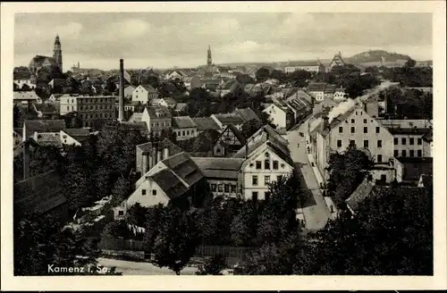 Ak Kamenz in Sachsen, Panorama, Kirchturm