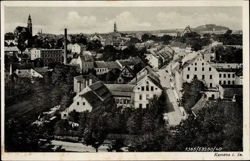 Ak Kamenz Sachsen, Panorama, Kirchturm