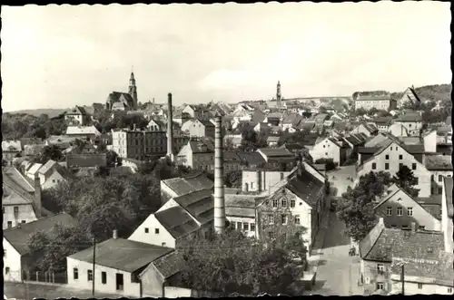 Ak Kamenz Sachsen, Panorama, Kirchturm, Fabrikschornsteine