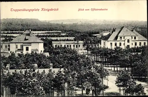 Ak Königsbrück in der Oberlausitz, Truppenübungsplatz, Gesamtansicht, Blick vom Offizierskasino