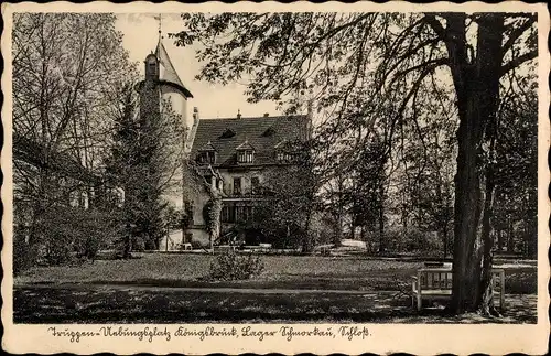 Ak Königsbrück in der Oberlausitz, Truppenübungsplatz, Lager Schmorkau, Schloss
