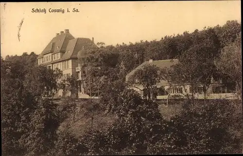 Ak Coswig in Sachsen, Blick auf das Schloss