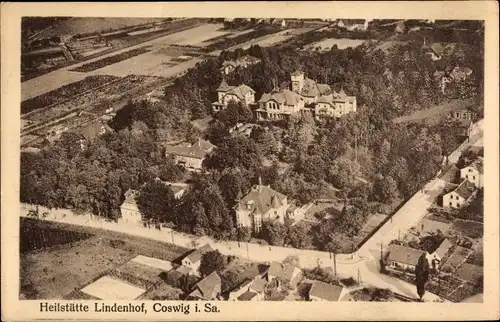 Ak Coswig in Sachsen, Fliegeraufnahme der Heilstätte Lindenhof