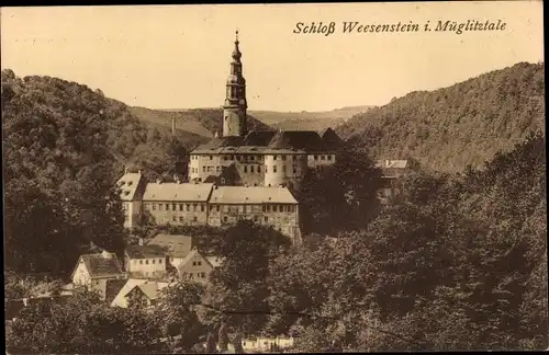 Ak Weesenstein im Müglitztal Sachsen, Schloss Weesenstein