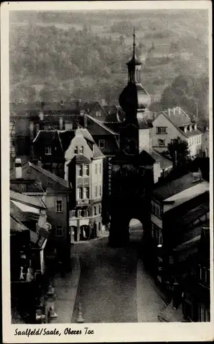 Ak Saalfeld an der Saale Thüringen, Oberes Tor