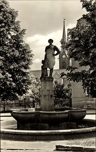Ak Regis Breitingen Sachsen, Marktbrunnen