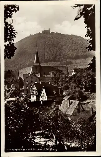 Ak Neckarsteinach in Hessen, Blick auf Dilsberg