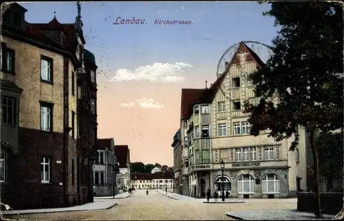 Ak Landau i.d. Pfalz, Kirchstraße, Konditorei