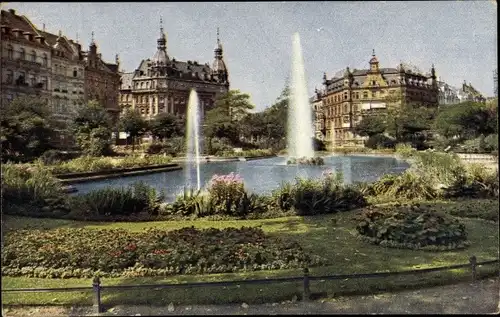 Ak Köln am Rhein, Deutscher Ring, Fontäne