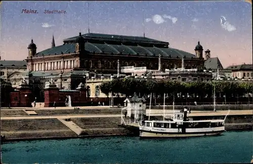Ak Mainz am Rhein, Stadthalle