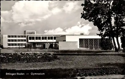 Ak Ettlingen in Baden, Gymnasium
