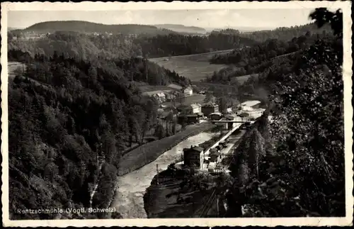 Ak Rentzschmühle Pöhl im Vogtland, Panorama