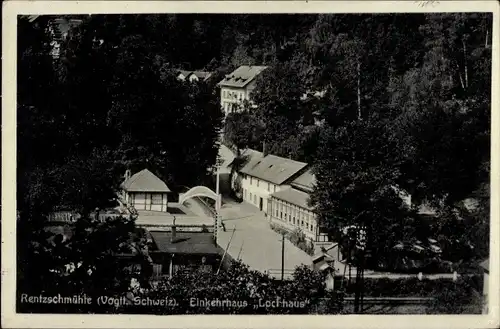 Ak Rentzschmühle Pöhl Vogtland, Einkehrhaus Lochhaus, Blick auf die Ortschaft