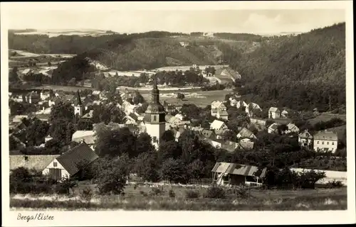 Ak Berga Elster, Teilansicht mit Kirchturm im Zentrum