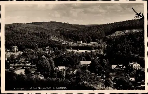 Ak Neumühle in Thüringen, Gesamtansicht, Cafe Rohleder, Knottengrund