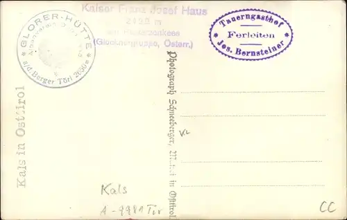 Foto Ak Kals am Großglockner Tirol, Totalansicht