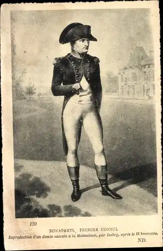 Künstler Ak Isabey, Napoleon Bonaparte, Portrait, Rueil, Chateau de la Malmaison