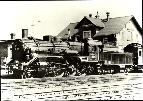 Ak Dampflokomotive 38 251, Bahnhof Wilkau Haßlau in Sachsen