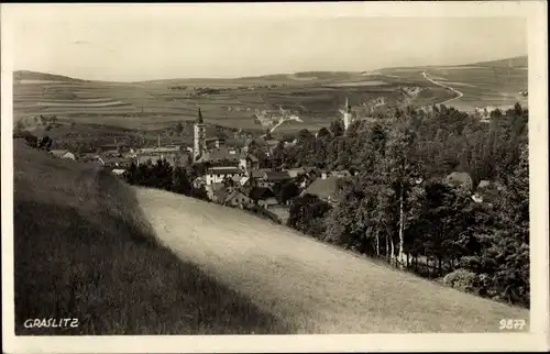 Ak Kraslice Graslitz Räumertal Reg Karlsbad, Panorama