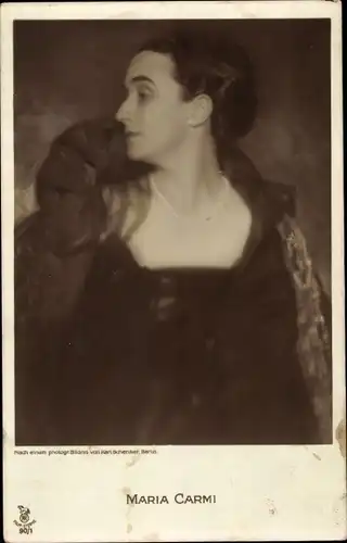 Ak Schauspielerin Maria Carmi, Portrait