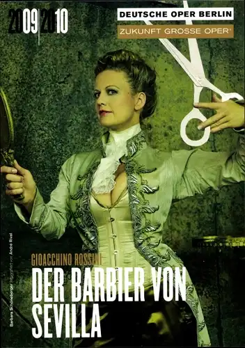 Ak Deutsche Oper Berlin, Der Barbier von Sevilla, Werbeplakat, Barbara Schöneberger