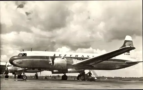 Ak Lufthansa Flugzeug, Landebahn, Passagierflugzeug