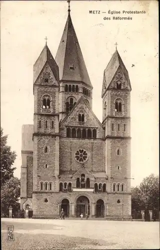 Ak Metz Moselle, Eglise Protestante des Reformes