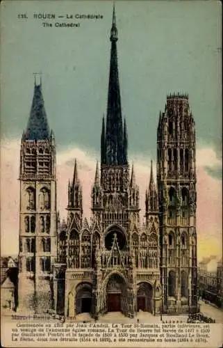 Ak Rouen Seine Maritime, La Cathedrale