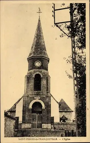Ak Franqueville-Saint-Pierre Seine-Maritime, Eglise