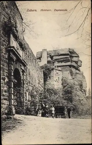 Ak Saverne Zabern Elsass Bas Rhin, Château du Haut-Barr, Burg Hohbarr, Esplanade