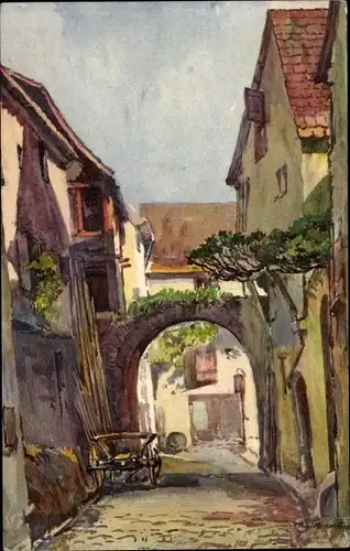 Künstler Ak Mannsfeld, P., Une Allée avec un panier