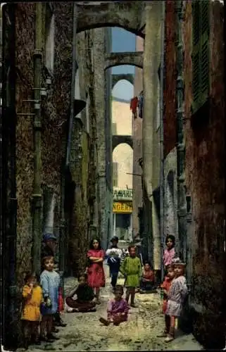 Ak Grasse Alpes Maritimes, Une Vieille Rue, Kinder