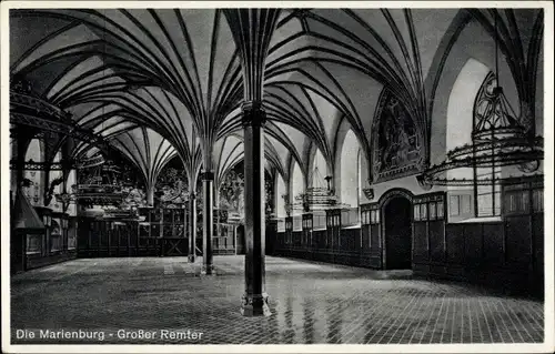 Ak Malbork Marienburg Westpreußen, Großer Remter im Mittelschloss