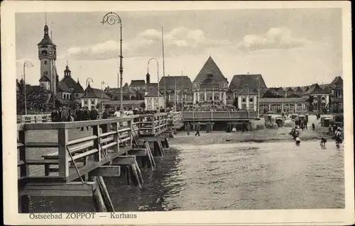 Ak Sopot Gdańsk Zoppot Danzig, Kurhaus, Brücke